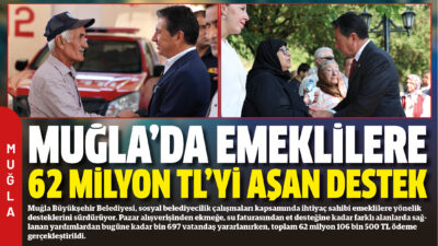 Muğla Büyükşehir Belediyesi, sosyal belediyecilik çalışmaları kapsamında ihtiyaç sahibi emeklilere