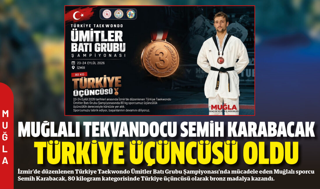 İzmir’de düzenlenen Türkiye Taekwondo Ümitler Batı Grubu Şampiyonası’nda mücadele eden