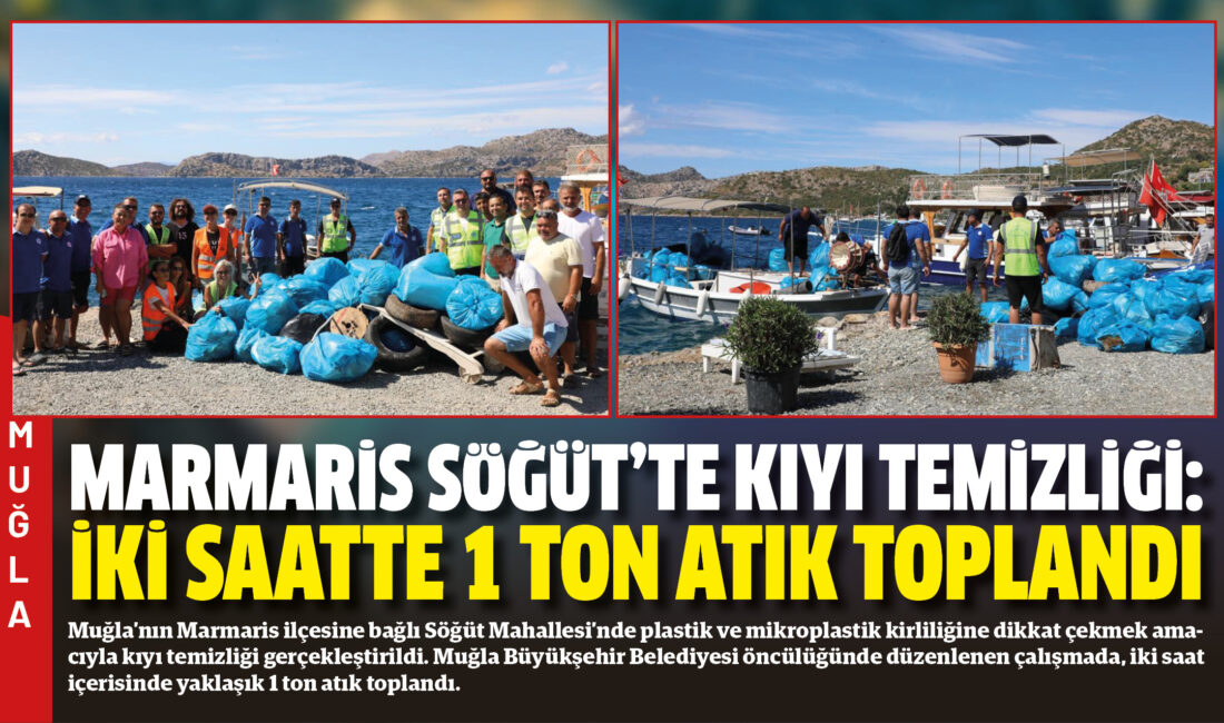 Muğla’nın Marmaris ilçesine bağlı Söğüt Mahallesi’nde plastik ve mikroplastik kirliliğine