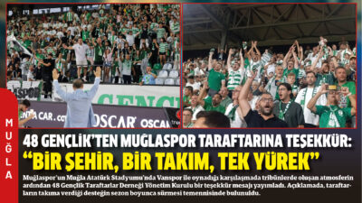 Muğlaspor’un Muğla Atatürk Stadyumu’nda Vanspor ile oynadığı karşılaşmada tribünlerde oluşan