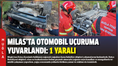 Muğla’nın Milas ilçesinde meydana gelen trafik kazasında, kontrolden çıkan Fiat