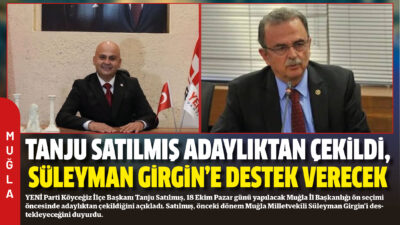 YENİ Parti Köyceğiz İlçe Başkanı Tanju Satılmış, 18 Ekim Pazar