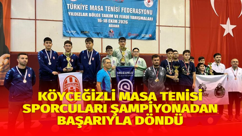 Muğla’nın Köyceğiz ilçesinde faaliyet gösteren masa tenisi sporcuları, katıldıkları son